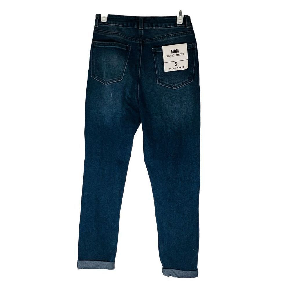 Mom denim distressed High Rise Womens' jeans size 5 - Picture 3 of 12